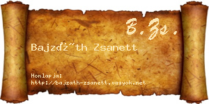 Bajzáth Zsanett névjegykártya